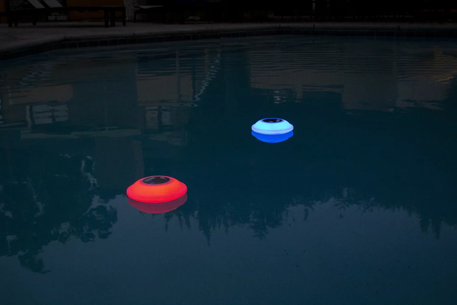 Poolmaster Multi-Light Floating Waterproof Portable Bluetooth Sizepeaker - 7 Color LED Backlight Display with Phone Call Functionality for Sizewimming Pools, Lakes, Outdoors