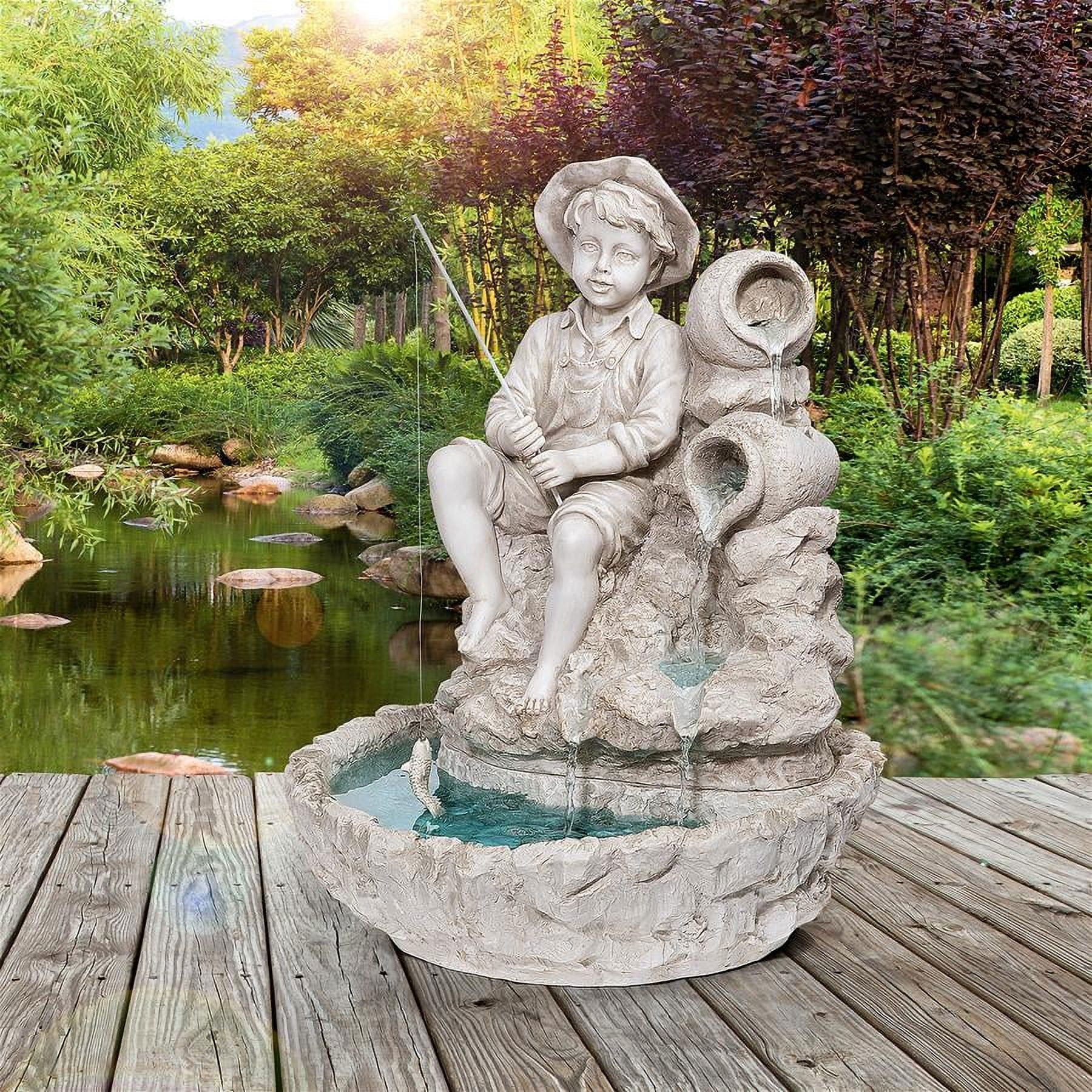 Design Toscano Little Fisherman at the Fishin Hole Sizeculptural Fountain