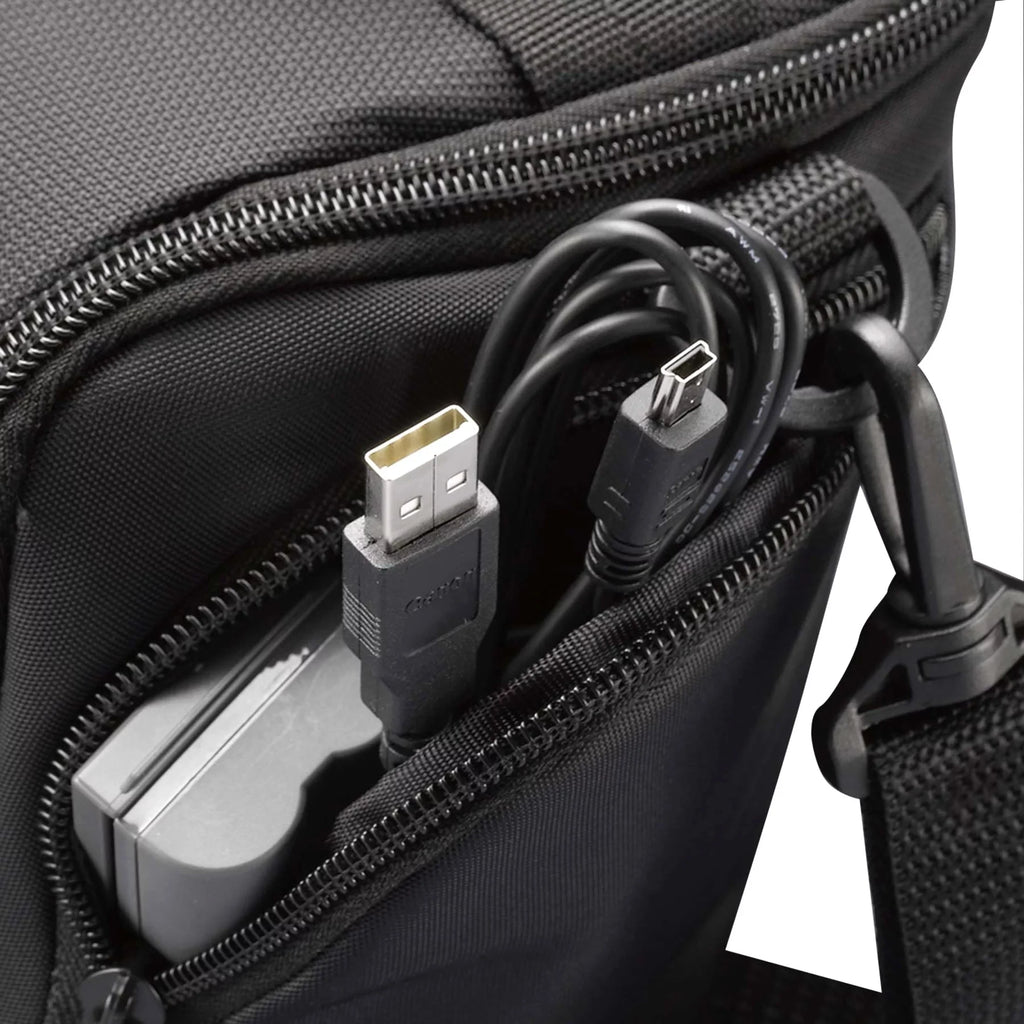 Case Logic Carrying Case (Holster) Camera, Accessories, Battery, Cable, Lens Cap, Memory Card, Cloth - Black