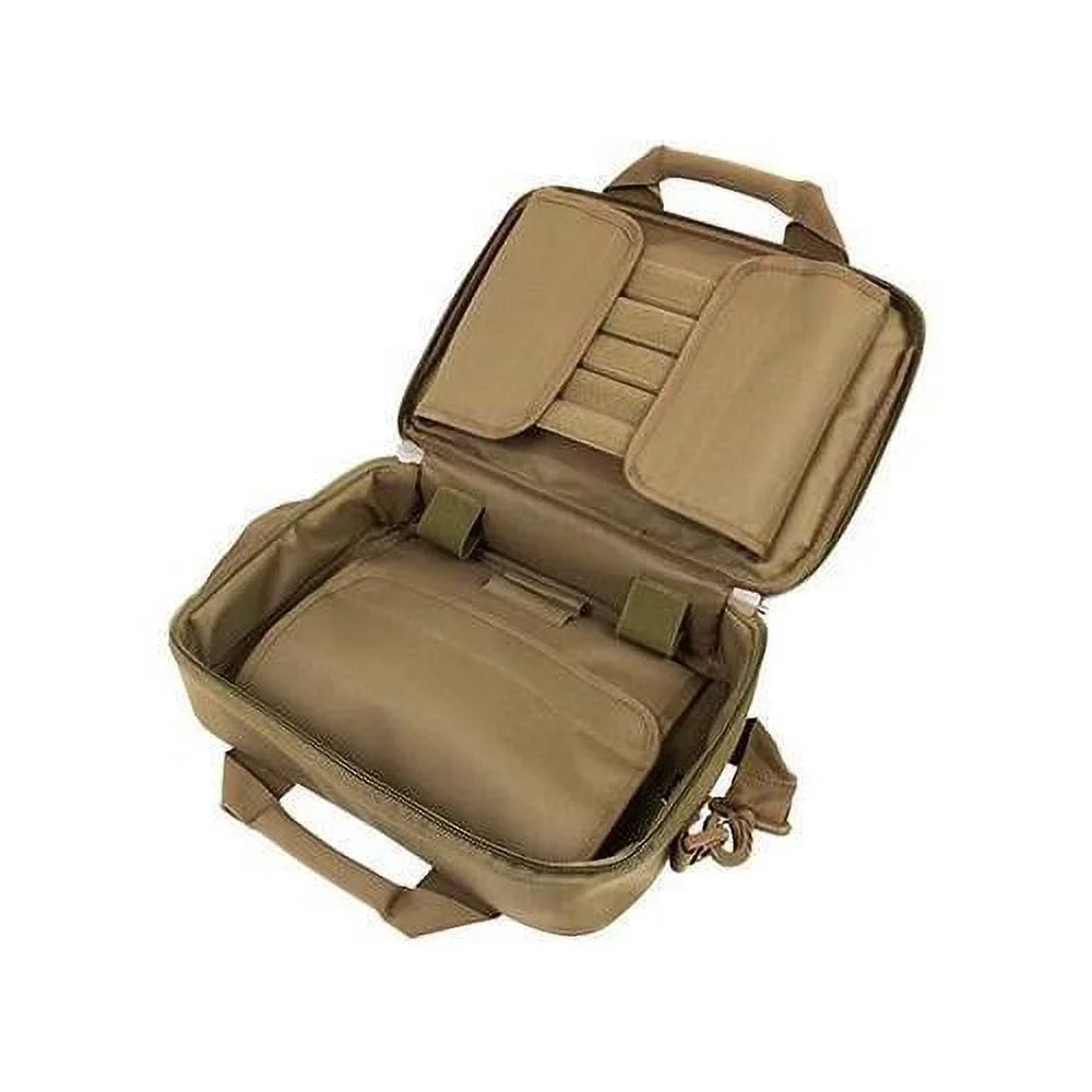 NCSizetar CPDX2971T Double Pistol Range Bag Tan