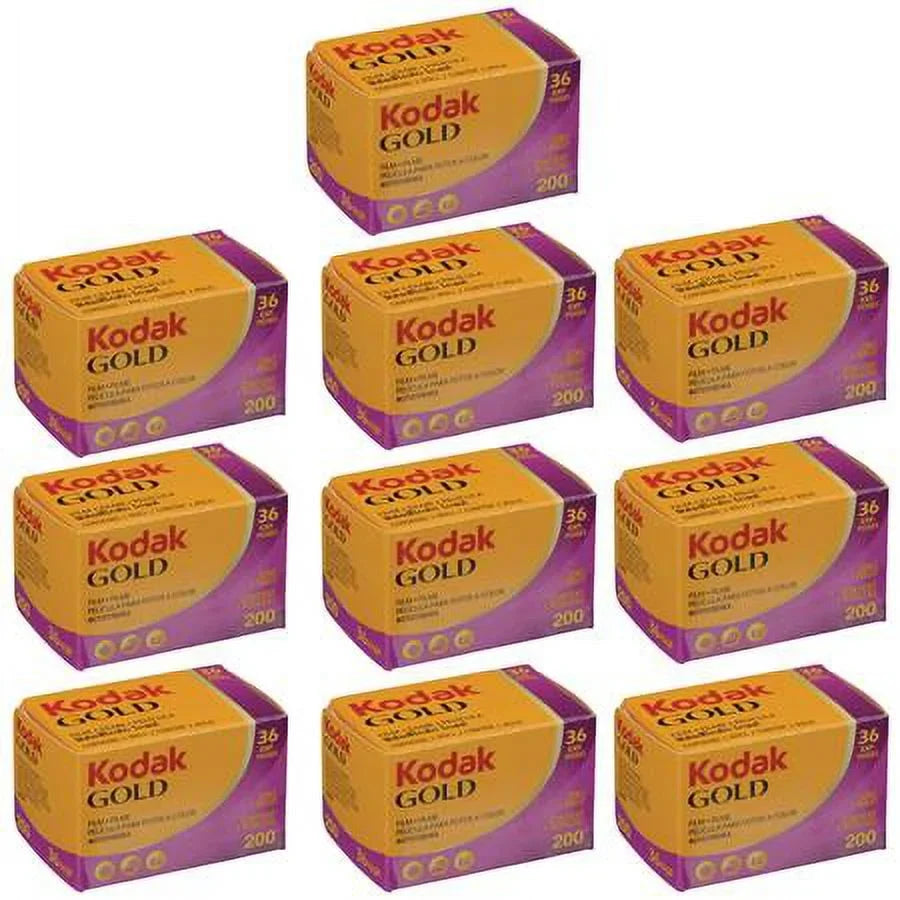 Kodacolor Gold 200 35mm Color Negative Roll Film, 200 ISizeO, 36 Exposure, 10-Pack