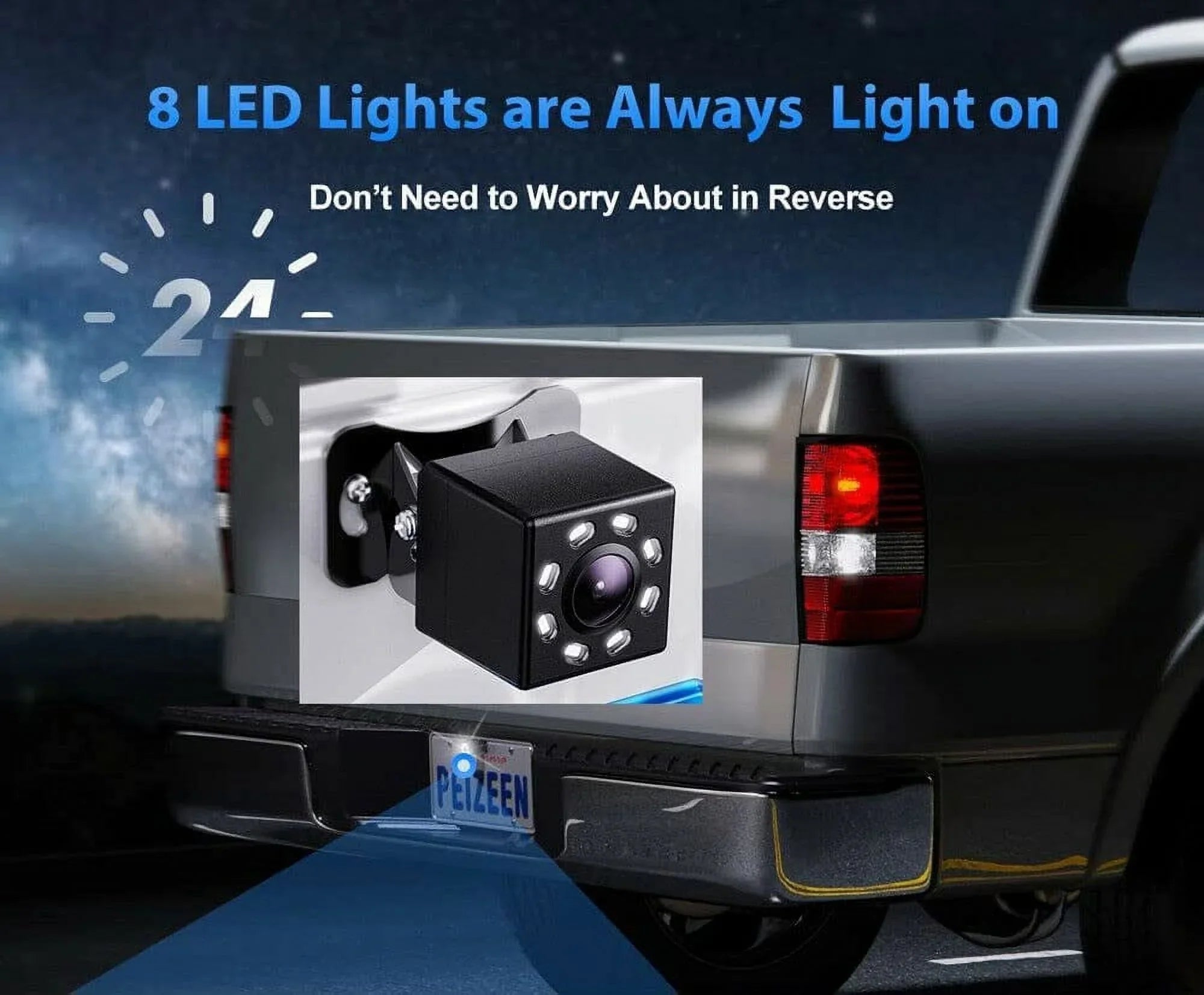 Bileeko Car Backup Camera Rear View Sizeystem with 4.3" Parking Monitor
