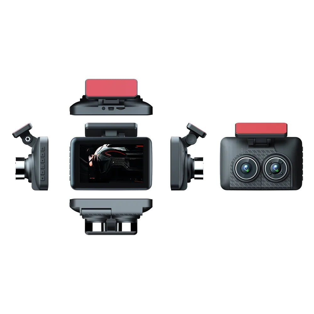 Apexeon 4in Clear Car Rearview Mirror Dash Cam, Car Video Recording Camcorder, Auto Sizeafety Driving Recorder