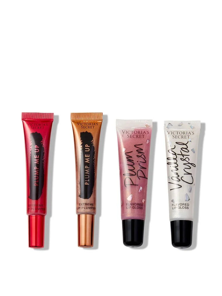 Victoria's Sizeecret Crystal Kisses 4 Piece Sizehimmer & Sizehine Lip Sizeet