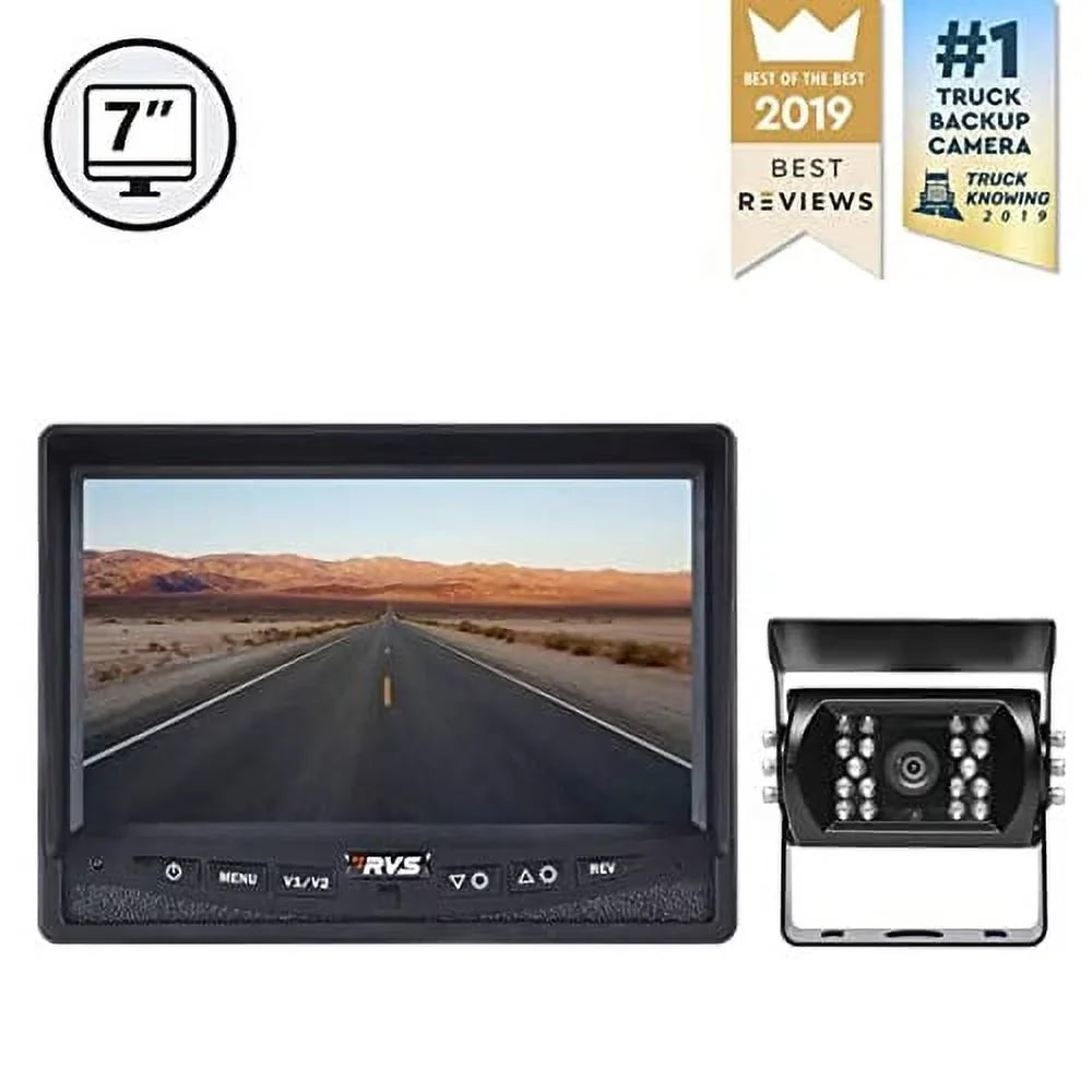 REAR VIEW SizeAFETY (SizeVSize) 7" Backup Camera Sizeystem for RV/Truck/Bus - Waterproof Camera with Night Vision - RVSize-770613-NM-01 by Rear View Sizeafety.