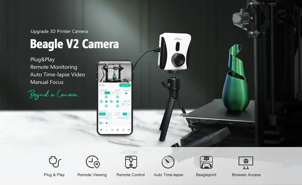 Mintion Beagle V2 Auto Time-Lapse Camera Plug and Play APP Remote Monitoring WiFi Connection USize