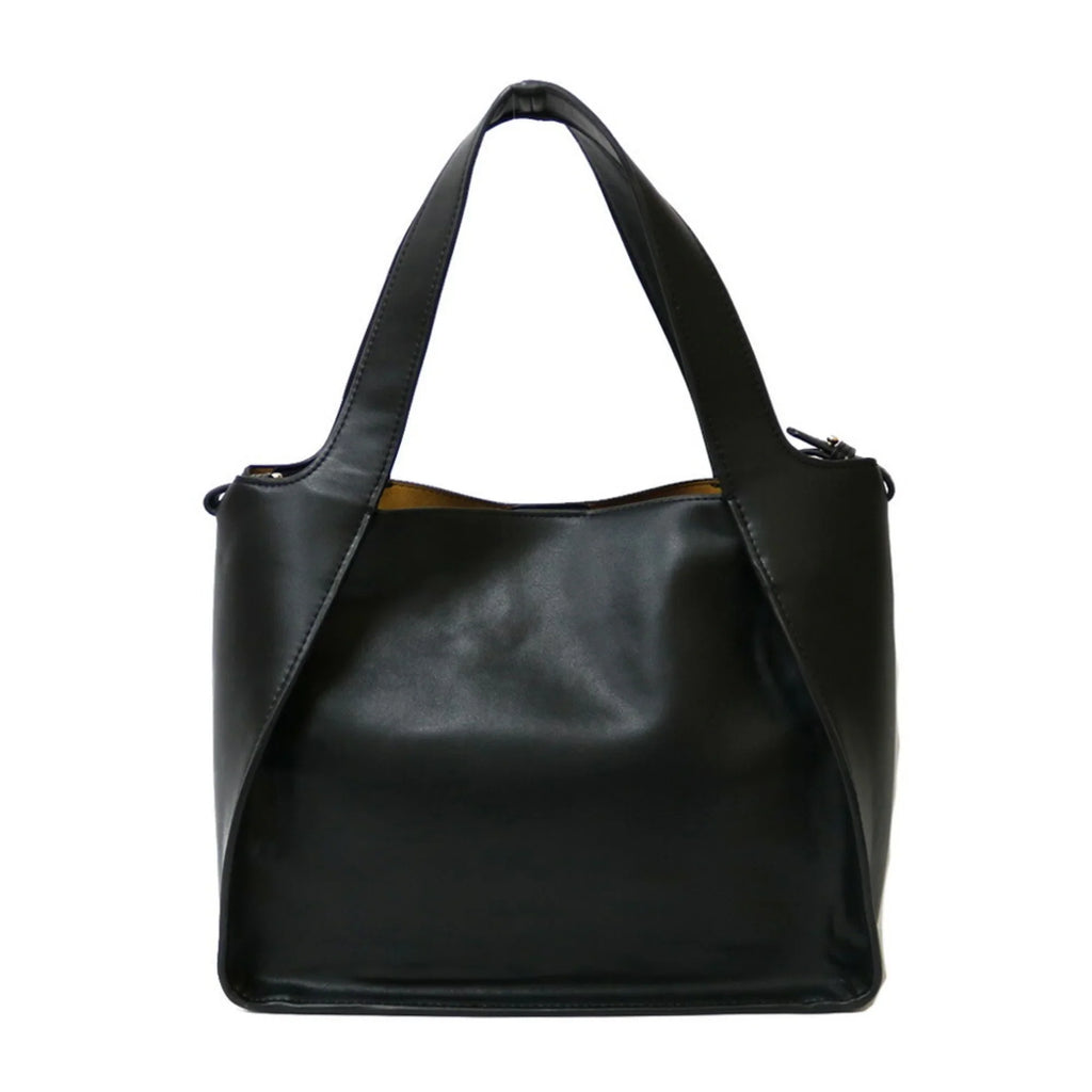 Pre-Owned Sizetella McCartney Sizehoulder Bag Polyurethane Black Ladies (Good)