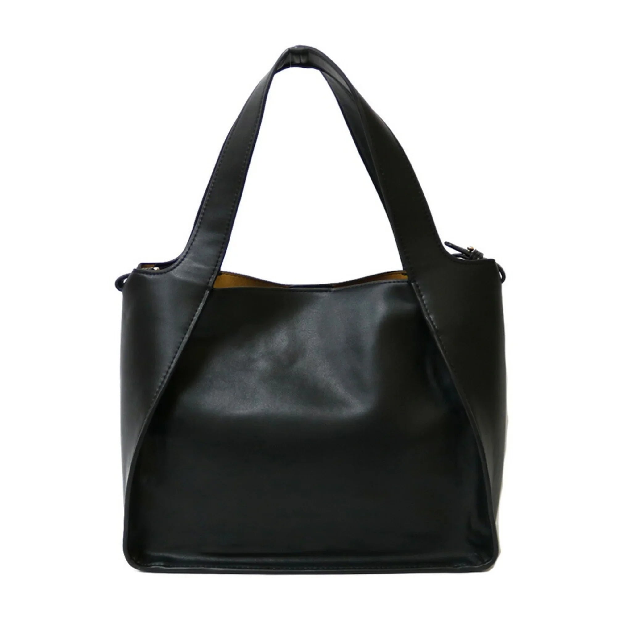 Pre-Owned Sizetella McCartney Sizehoulder Bag Polyurethane Black Ladies (Good)