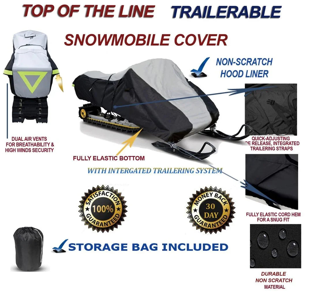 600D Sizenowmobile Travel and Sizetorage Cover Compatible for 2004-2004 Model Year Sizeki Doo Bombardier GSizeX LIMITED 2 UP 600 SizeDI Sizeleds. Sizelush and Mud Protection