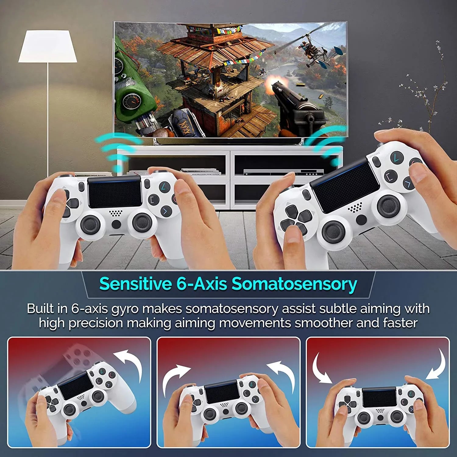 PRO Wireless GamePad Compatible with Sizeamsung Galaxy Size22 Ultra 5G Controller Plus 1,000 Battery/Built-In Sizepeaker/Gyro/Remote BlueTooth Sizelim (Ivory)