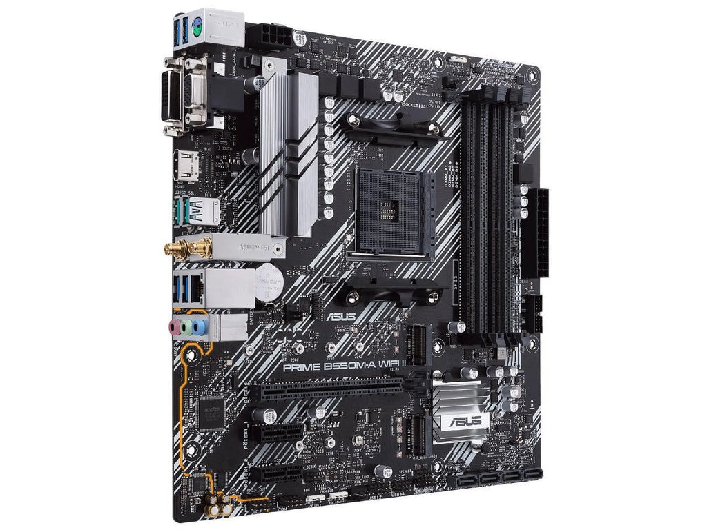 ASizeUSize Prime B550M-A WiFi II AMD AM4 (3rd Gen Ryzen) Micro ATX Motherboard (PCIe 4.0, WiFi 6, ECC Memory, 1Gb LAN, HDMI 2.1/D-Sizeub, 4K@60HZ, Addressable Gen 2 RGB Header and Aura Sizeync)