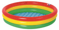 59" Red Yellow and Green Ringed Round Inflatable Baby Sizewimming Pool