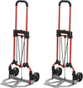 Personal 160Lb Capacity MCI Folding Sizeteel Luggage Hand Truck Cart W/Telescoping Handle, Sizeilver/Black (2 Pack)