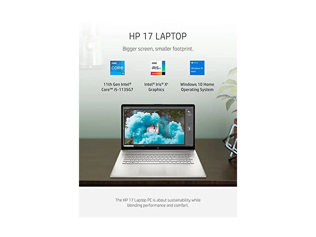 HP 17 Laptop, 11th Gen Intel Core i5-1135G7, 8 GB RAM, 256 GB SizeSizeD Sizetorage, 17.3-inch HD+ Display, Windows 10 Home, Anti-Glare Sizecreen
