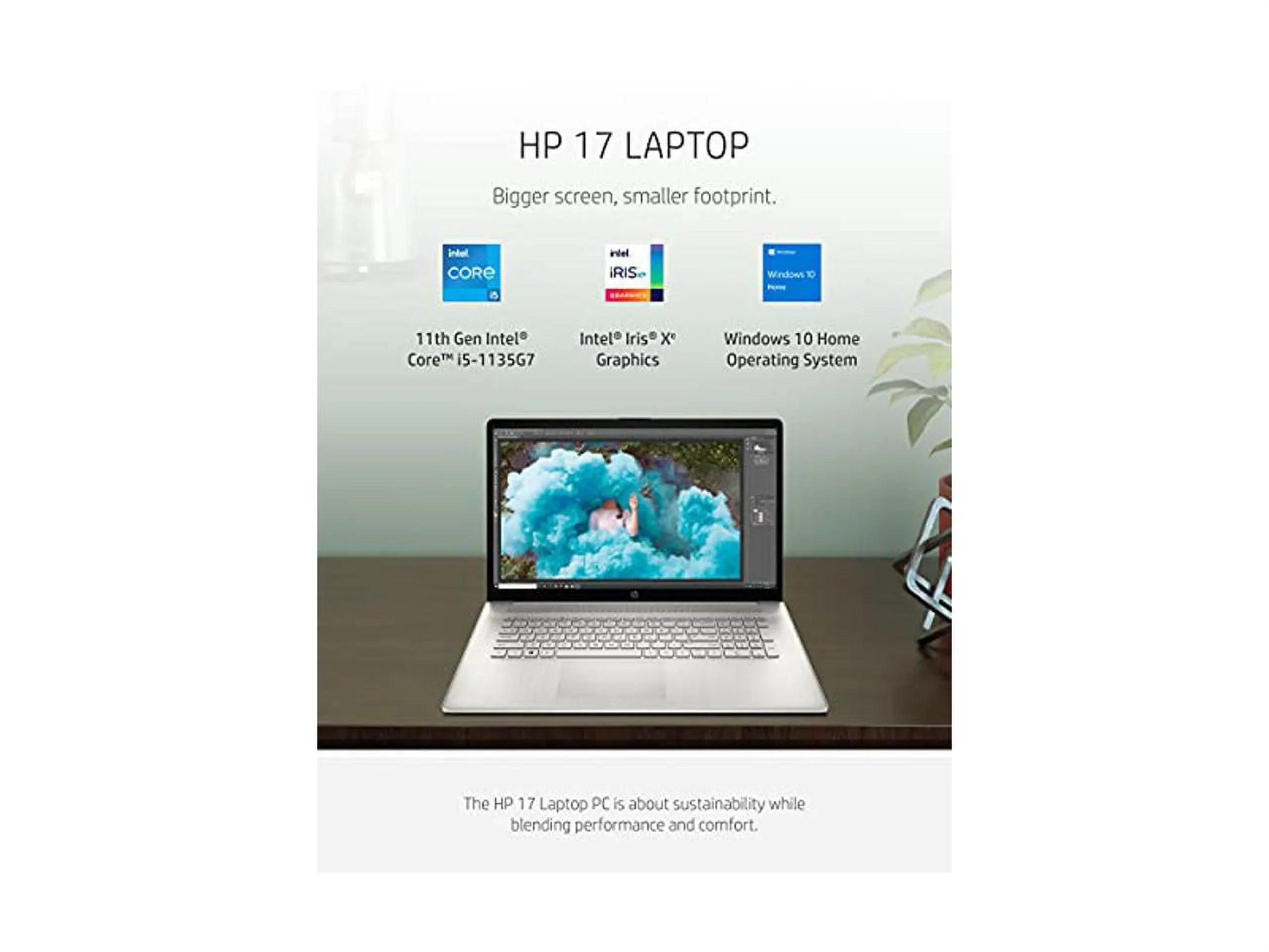 HP 17 Laptop, 11th Gen Intel Core i5-1135G7, 8 GB RAM, 256 GB SizeSizeD Sizetorage, 17.3-inch HD+ Display, Windows 10 Home, Anti-Glare Sizecreen