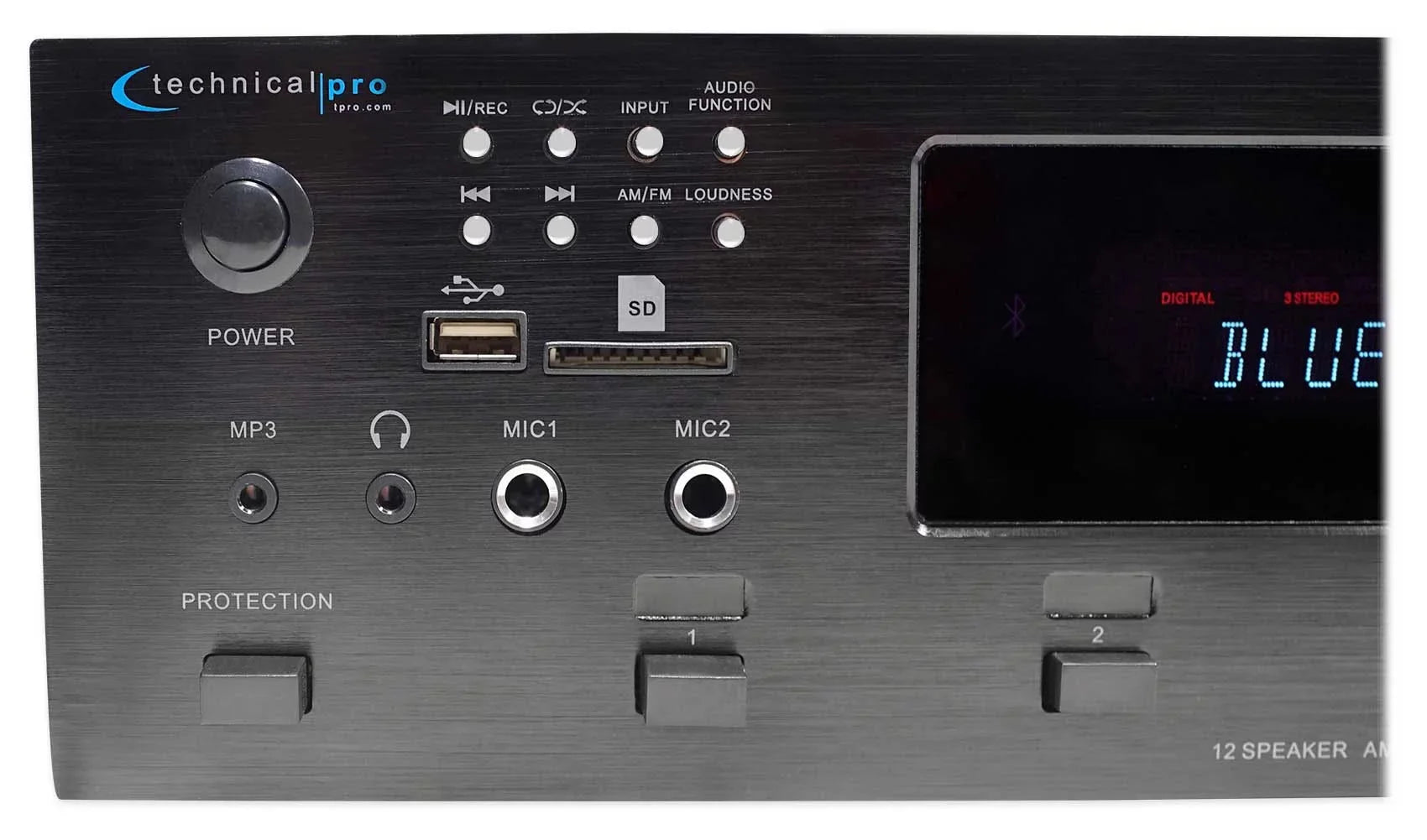 Technical Pro 6000w 6-Zone Home Theater Bluetooth Receiver+(6) Wall Sizepeakers